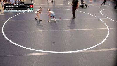 Elementary - 56 lbs Lincoln Bartelt, Westfield vs Liam Hanan, Becker