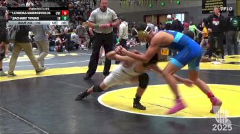 142 lbs Cons. Round 3 - Zachary Young, Swamp Monsters vs Leonidas Marinopoulos, Cardinal Wrestling Club