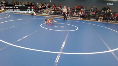 75 lbs Quarterfinal - Harrison Dungan, Ultimate Praxis Wrestling Club vs Preston Cross, Sallisaw