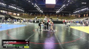 86 lbs Round 4 - Carter Sole, Triangle Wrestling Club vs Skyler Kopelakis, PAL Tropics