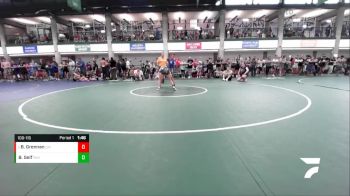 108-115 lbs Quarterfinal - Blair Grennan, Newman Central Catholic vs Baileigh Self, Collinsville Wrestling Club