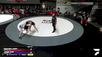 140 lbs Round 3 (16 Team) - Makynna Loepp, IEWA-FR vs Amber Farr, LAWA-FR