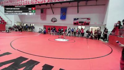 JH 102 lbs Quarterfinal - Khyler McDaid, DEL CITY JH vs Charley Novosad, Bixby JH