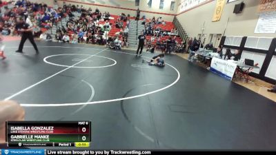 68-74 lbs Round 2 - Gabrielle Manke, Steelclaw Wrestling Club vs Isabella Gonzalez, Lake Stevens Wrestling Club