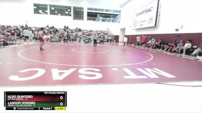 149 lbs Finals (2 Team) - Landon Howard, Sierra College (White) vs Aldo Quintero, Mt. SAC (White)