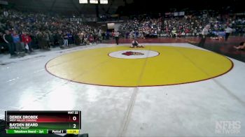 4A 190 lbs Champ. Round 1 - Derek Drobek, West Valley (Yakima) vs Bayden Beard, Central Valley