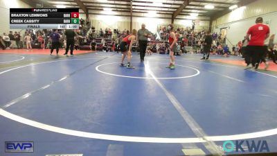 70-75 lbs Final - Braxton Lemmons, Barnsdall Youth Wrestling vs Creek Cassity, Barnsdall Youth Wrestling