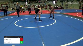 110 lbs Consolation - Javier Ortiz, Poteau Youth Wrestling Academy vs Mack Powell, Bristow Wrestling Club