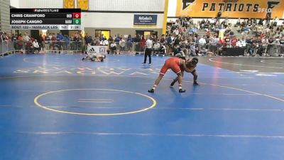 165Black lbs Final - Chris Crawford, Indiana vs Joseph Cangro, Harvard