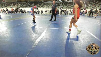 57 lbs Consi Of 8 #2 - Addilynn Quintero, Redskins Wrestling Club vs Serenity Esparza, Best Trained