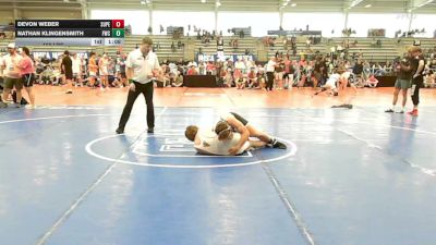160 lbs Round Of 64 - Devon Weber, Superior Elite - HSB vs Nathan Klingensmith, Freakztyle Elite - HSB