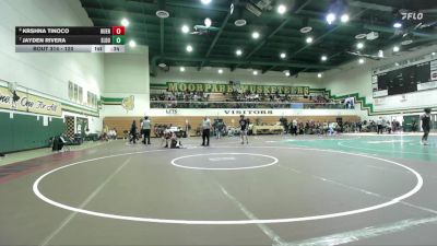 120 lbs Cons. Round 2 - Jayden Rivera, El Dorado vs Krshna Tinoco, Hueneme
