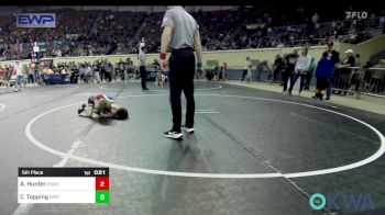 55 lbs 5th Place - Allister Hunter, Owasso Takedown Club vs Colt Topping, Smith Wrestling Academy