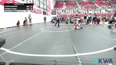 75 lbs Final - Ayden Barnard, ARDMORE TAKEDOWN CLUB vs Barrett Jones, Weatherford Youth Wrestling