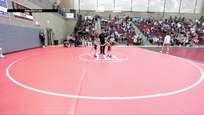 42-47 lbs Round 5 - August Van De Moere, Emmett Freestyle Club vs Rhett Wolfley, Snake River Wrestling Club
