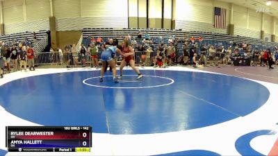 142 lbs Semifinal - Rylee Dearwester, OH vs Amya Hallett, OH