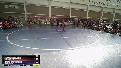 106 lbs Quarterfinals (8 Team) - Jacob Millward, Utah Gold vs Drew Brinkmeier, Texas Red