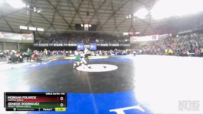 Girls 3A/4A 170 Champ. Round 1 - Morgan Folwick, Tahoma (Girls) vs Genesis Rodriguez, Mount Vernon (Girls)