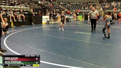 65 lbs Quarterfinal - Kevin Rodriguez, Sutherland Youth Wrestling vs Crew Sutton, The Best Wrestler