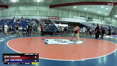 135 lbs Semifinal - Kyra Tomlinson, IN vs Mary Jane Porter, CA