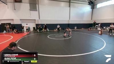 72 lbs Round 1 - Quinn Payne, Winnsboro Wrestling Club vs Leighla Cogar, Spartan Mat Club