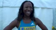 Marshavet Myers after big 100 win at 2010 London Diamond League