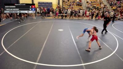 86 lbs 5th Place Match - Jack Koenig, IA vs Declan Moody, WI