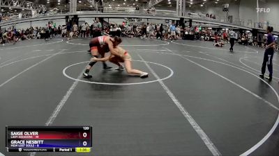 120 lbs Round 6 (8 Team) - Saige Olver, Lady Assassins vs Grace Nesbitt, MGW Lost Souls