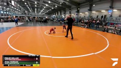 60 lbs Round 1 - Finlee Kellum, Texas Wrestling Academy vs Eyan Morgan, Amped Wrestling Club