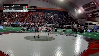 6A 106 lbs 5th Place Match - Jacob Ostoja, Meridian vs Nash Larsen, Coeur D Alene