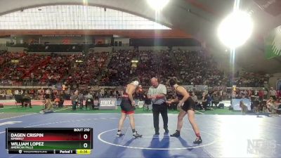 3A 182 lbs Cons. Round 1 - Dagen Crispin, Kimberly vs William Lopez, American Falls