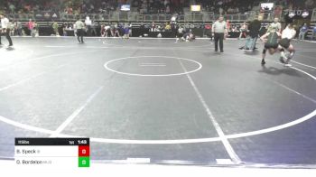 115 lbs Quarterfinal - Barret Speck, Illini Bluffs vs Owen Bordelon, Mighty Lion Wrestling Club