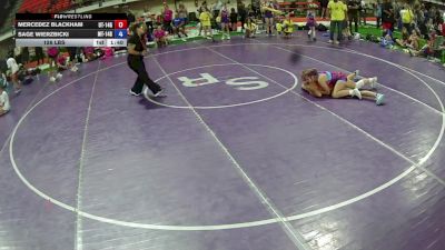 126 lbs Mercedez Blackham, Utah 14U Girls vs Sage Wierzbicki, Montana 14U Girls