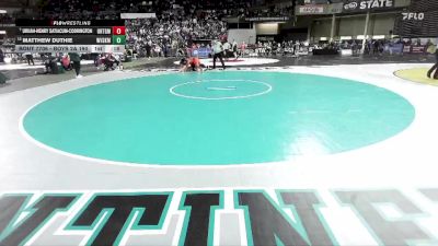 Boys 2A 190 lbs Cons. Round 4 - Urijah-Henry Satiacum-Codrington, Orting vs Matthew Duthie, West Valley (Spokane)