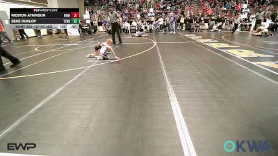 37-40 lbs Consi Of 8 #1 - Weston Atkinson, Honey Badgers Wrestling Club vs Zeke Dunlop, Team Tulsa Wrestling Club