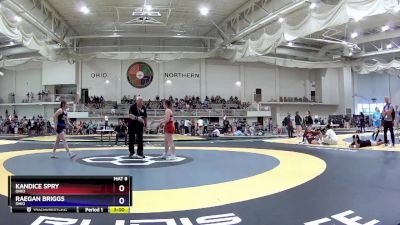 125 lbs Round 3 - Kandice Spry, Ohio vs Raegan Briggs, Ohio