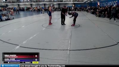 160 lbs Champ. Round 2 - Kara Kuge, Wisconsin Stevens Point vs Nina Makem, Augsburg University