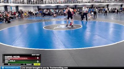 Silver 125 lbs Champ. Round 1 - Dru Ayala, Iowa vs Gabriel Michel, Northland Community & Technical College