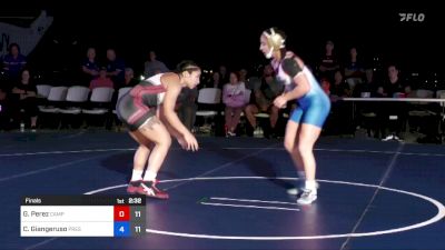 138 lbs Final - Gabriella Perez, Campbellsville Women vs Carina Giangeruso, Presbyterian College Women