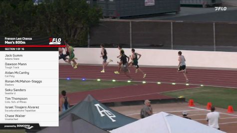 Men's 800m, Prelims 1