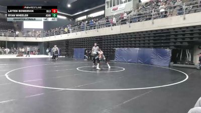 145 lbs Quarterfinal - Layten Bowersox, Milroy vs Ryan Wheeler, Adamstown