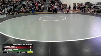 105 lbs Cons. Round 2 - Dalton McDaniel, Greater Heights vs Corbyn Weiss, Crass Trained Wrestling