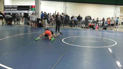 70 lbs Round Of 32 - Orlando Cruz, CA vs Lucas Kohler, NC