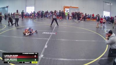 55 lbs Cons. Round 3 - Kobe Brooks, Ninety Six Wrestling vs Layklen Dunn, No Worries Academy