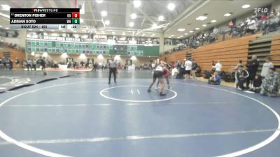 150 lbs Cons. Round 2 - Adrian Soto, West Hills vs Brenton Fisher, Great Oak