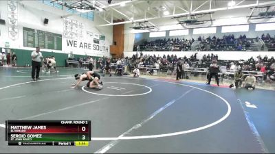 150 lbs Champ. Round 2 - Sergio Gomez, St. John Bosco vs Matthew James, El Dorado