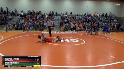 105 lbs Champ. Round 1 - Carter Myers, New Hope HS vs Jackobi Gibbs, Grissom Hs