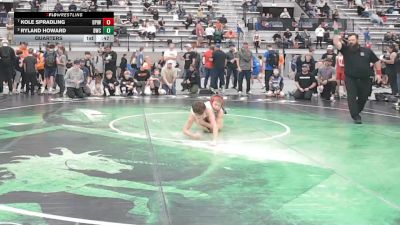 100 lbs Quarters - Kole Spradling, Deer Park Ironman Wrestling Club vs Ryland Howard, Buzzsaw Wrestling Club