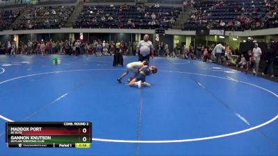 60 lbs Cons. Round 2 - Gannon Knutson, Outlaw Wresting Club vs Maddox Port, DC Elite