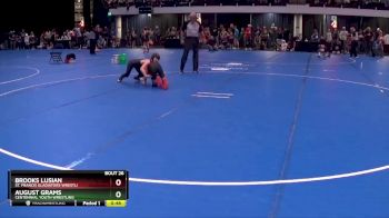 85 lbs Quarterfinal - August Grams, Centennial Youth Wrestling vs Brooks Lusian, St. Francis Gladiators Wrestli